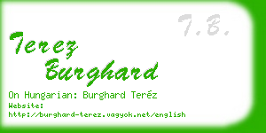 terez burghard business card